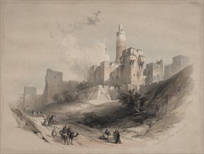 Citadel of Jerusalem, without the Walls, Tower of David, 1839. Creator: David Roberts (British, 1796-1864).