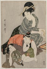 Cleaning Combs, c. late 1790s. Creator: Kitagawa Utamaro (Japanese, 1753?-1806).