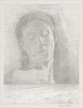 Closed Eyes, 1890. Creator: Becquet (French); Odilon Redon (French, 1840-1916).