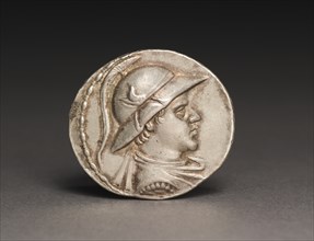 Coin of Eukratides I, 170-145 BC. Creator: Unknown.