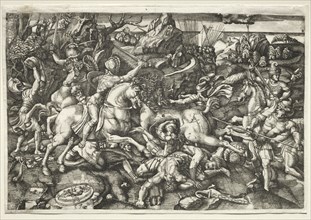 Combat between horsemen, 1523. Creator: Hieronymous Hopfer (German).