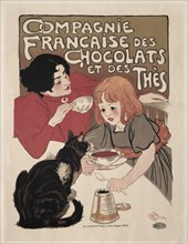 Compagnie Française des Chocolate et des Thés, 1895. Creator: Théophile Alexandre Steinlen (Swiss, 1859-1923).