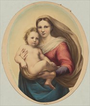 Copy after Raphael's Sistine Madonna, 19th century. Creator: Rudolph Geudtner (German, 1811-1892).