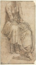 Copy of a Roman Statue of a Seated Woman, second half of 15th century. Creator: Domenico Ghirlandaio (Italian, 1449-1494), circle of.