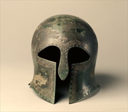 Corinthian Helmet, 500-475 BC. Creator: Unknown.
