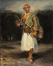 Count Demetrius de Palatiano in Suliot Costume, not dated. Creator: Eugène Delacroix (French, 1798-1863), imitator of.