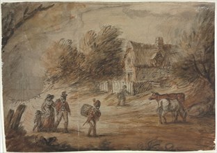 Country Scene with Soldiers. Creator: Henry William Bunbury (British, 1750-1811).