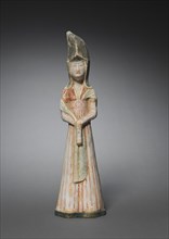 Court Lady with Tall Headdress: Tomb Figurine, c. 700-750. Creator: Unknown.
