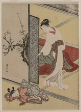 Courtesan and Sleeping Attendant, late 1760s. Creator: Suzuki Harunobu (Japanese, 1724-1770).