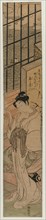 Courtesan in a Room Overlooking Edo Bay, c. 1770. Creator: Isoda Koryusai (Japanese).