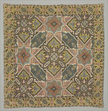 Cover with geometric design, 1800s. Creator: Unknown.