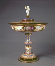 Covered Cup, 1844. Creator: Sèvres Porcelain Manufactory (French, est. 1740); Hyacinthe-Jean Regnier (French, 1803-1870); Francois-Hubert Barbin (French, 1786-); Jacques-Nicolas Sinsson (French).