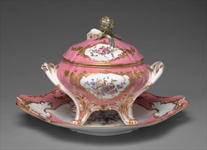 Covered Tureen on Stand (1 of 2), 1757. Creator: Sèvres Porcelain Manufactory (French, est. 1740).