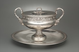 Covered Tureen on Stand (Pot à oille), 1797-1798. Creator: Henry Auguste (French, 1759-1816).