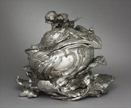 Covered Tureen on Stand (Pot-à-oille couvert), 1735-38. Creator: Juste-Aurèle Meissonnier (French, 1695-1750); Pierre-François Bonnestrenne (French); Henry Adnet (French, 1745).