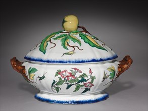 Covered Tureen, c. 1870. Creator: Creil Factory (French); Félix Bracquemond (French, 1833-1914).