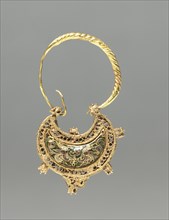 Crescent-Shaped Earring, 1000-1100. Creator: Unknown.