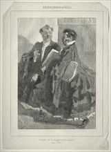 Crinolinographies. Costume de la magistrature proposé pour 1857. Creator: Félicien Rops (Belgian, 1833-1898).