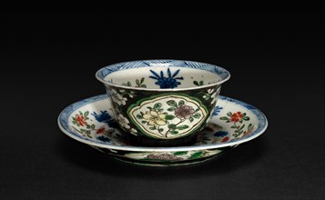 Cup and Saucer, 1662-1722. Creator: Unknown.