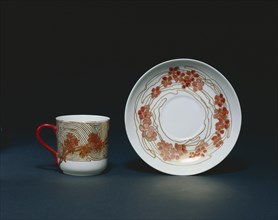 Cup and Saucer, 1888. Creator: M. Louise McLaughlin (American, 1847-1939); Haviland & Co. (French).