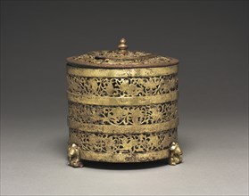 Cylindrical Container with Cover (Lian), 100 BC-100 AD. Creator: Unknown.
