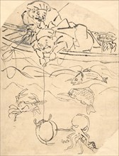 Daikoku and Ebisu, Two of the Seven Gods of Happiness. Creator: Utagawa Kuniyoshi (Japanese, 1797-1861).