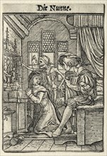 Dance of Death: The Nun. Creator: Hans Holbein (German, 1497/98-1543).