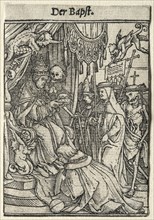 Dance of Death: The Pope. Creator: Hans Holbein (German, 1497/98-1543).