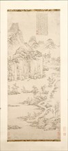 Daoist Retreat in Mountain and Stream (Landscape after Ni Zan [1301-1374]), 1567. Creator: Lu Zhi (Chinese, 1496-1576).