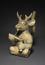 Deer-Headed Figure Vessel, 200-850. Creator: Unknown.