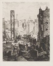 Demolition for the Opening of Boulevard St. Germain, 1862. Creator: Maxime Lalanne (French, 1827-1886); A. Cadart & J. Luquet, rue Richelieu, 79, Paris.