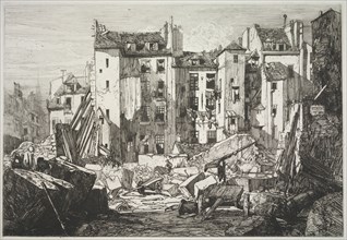 Demolition for the Openning of the Rue des Écoles, 1862. Creator: Maxime Lalanne (French, 1827-1886).