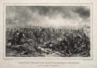 Dernière Charge des Lanciers Rouges à Waterloo. Creator: Auguste Raffet (French, 1804-1860).