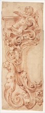 Design for a Cartouche, first half 1700s. Creator: Gilles Marie Oppenord (French, 1672-1742).