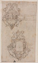 Design for Decorative Hinges (recto) Border Lines (verso), mid 1500s. Creator: Luzio Romano (Italian, active 1528-75).