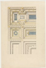 Design for Ornamental Ceiling, 19th century. Creator: Anonymous.