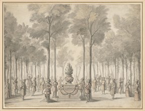 Design for the Divertissement from "La Pastorale" (First Entrée of the opera-ballet "Les Muses"...,  Creator: Jean I Bérain (French, 1640-1711).