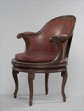 Desk Chair with Swivel Mechanism, c. 1780. Creator: Unknown.