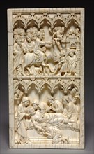 Diptych with Scenes from the Life of Christ (right wing: Entry into Jerusalem and Entombment), c. 13 Creator: Unknown.