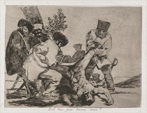Disasters of War: Pl. 33, What more can one do? , 1810-1813 . Creator: Francisco de Goya (Spanish, 1746-1828); Real Academia.