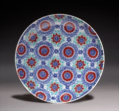 Dish with Brocade, late 1600s. Creator: Unknown.