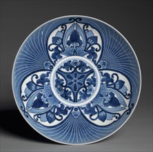 Dish with Ginkgo Leaves, c. 1688-1704. Creator: Unknown.