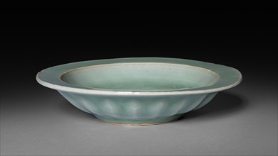 Dish with Two Fish in Relief: Longquan Ware, early 14th Century. Creator: Unknown.
