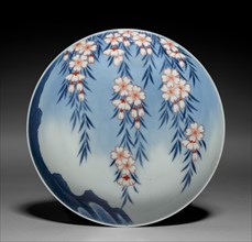 Dish with Weeping Cherry Tree, late 1800s. Creator: Unknown.