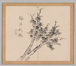 Double Album of Landscape Studies after Ikeno Taiga, Volume 1 (leaf 3), 18th century. Creator: Aoki Shukuya (Japanese, 1789).