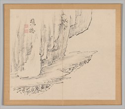 Double Album of Landscape Studies after Ikeno Taiga, Volume 1 (leaf 31), 18th century. Creator: Aoki Shukuya (Japanese, 1789).