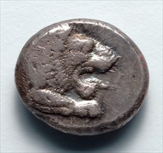 Drachm: Forepart of Lion (obverse), 500-480 BC. Creator: Unknown.