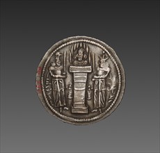 Drachma: Bust of Hormizd II (reverse), 303-309. Creator: Unknown.