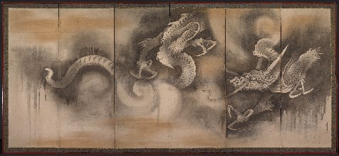 Dragon and Tiger, early to mid-1600s. Creator: Soga Nichokuan (Japanese), attributed to.