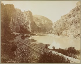 Echo Cliffs, Canyon of the Grand River, Glenwood Extension, Colorado, 1885. Creator: William Henry Jackson (American, 1843-1942).